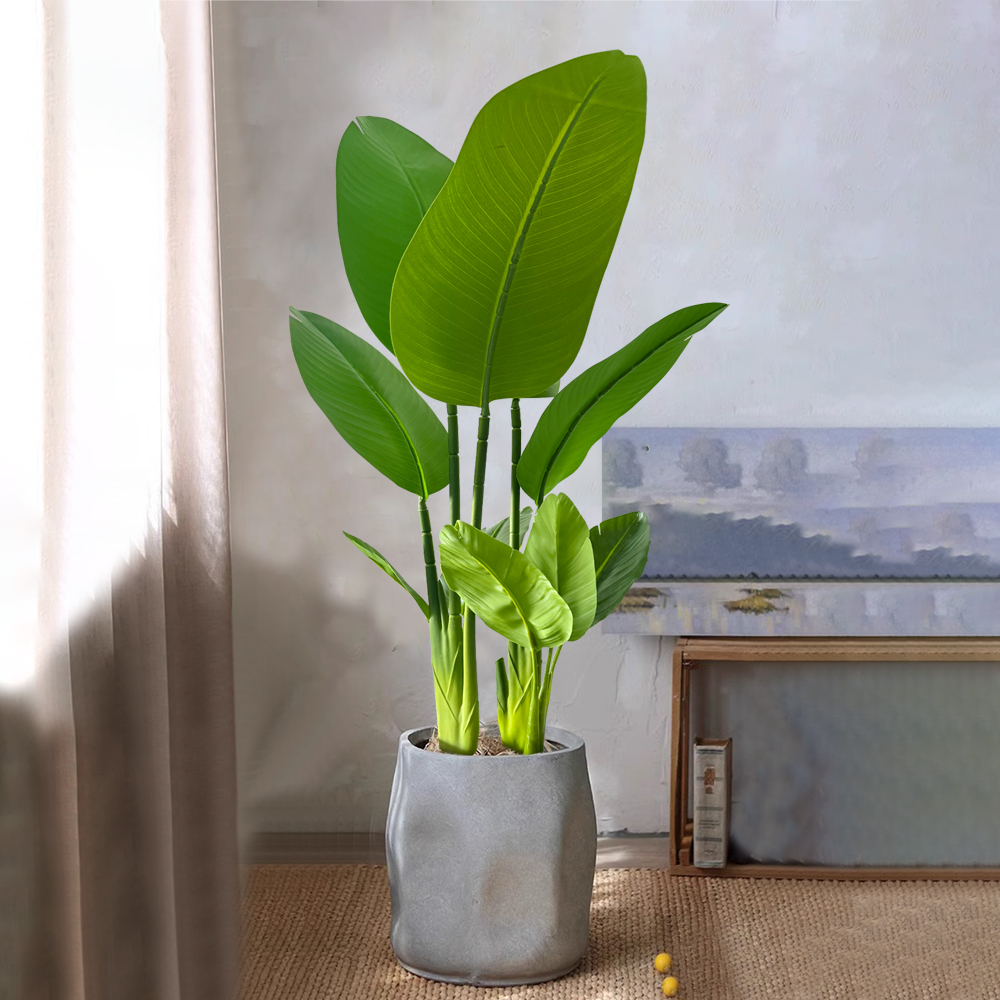 Home Office Layout - 37/77cm Fake Plant Artificial Banana Tree