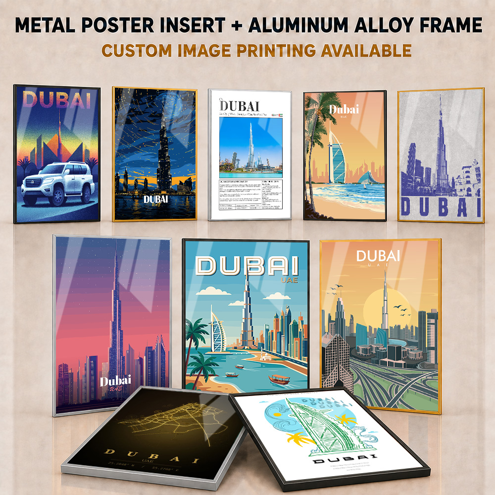 Dubai ／ UAE Framed Metal Print - Home Office Dubai 评论和价格