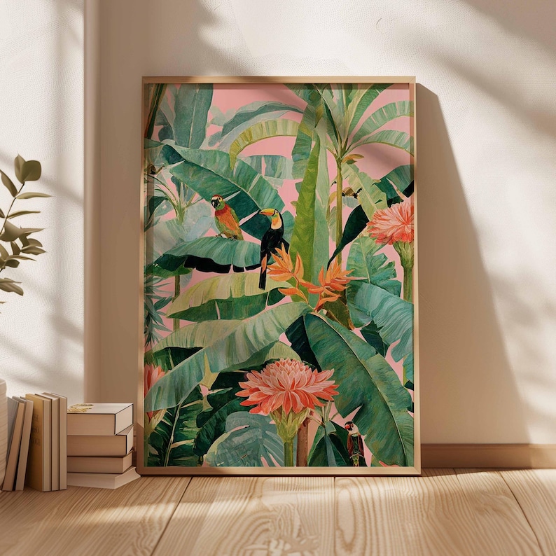 1pc Retro Tropical Canvas Post - Home Office Or 评论和价格