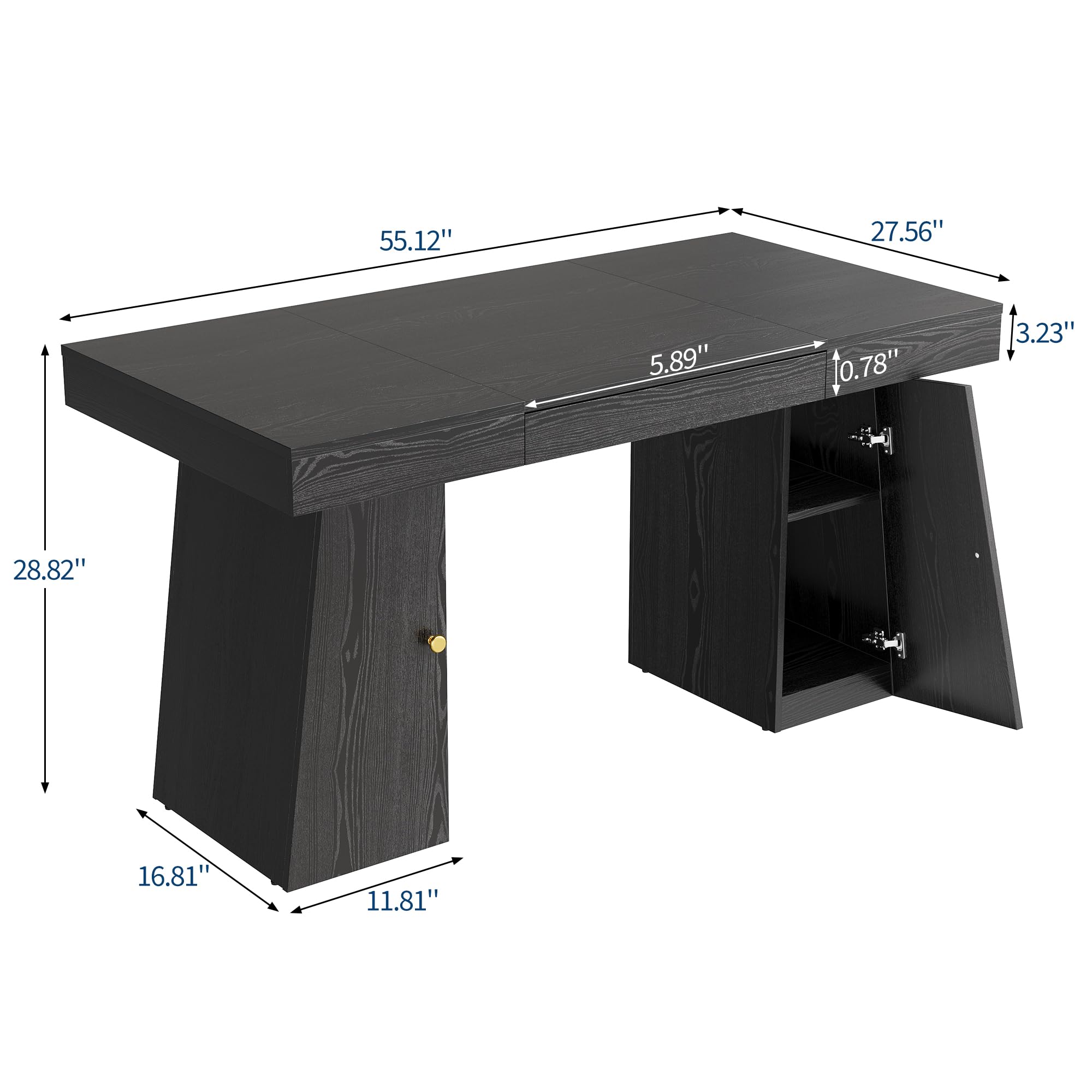 55 X 27.5 Inch Computer Desk W - Home Office Work Table 评论和价格