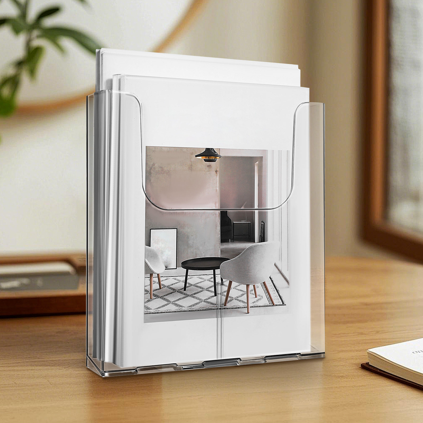 4Pcs Acrylic Wall Mounted Docu - Document Holder Stand 评论和价格