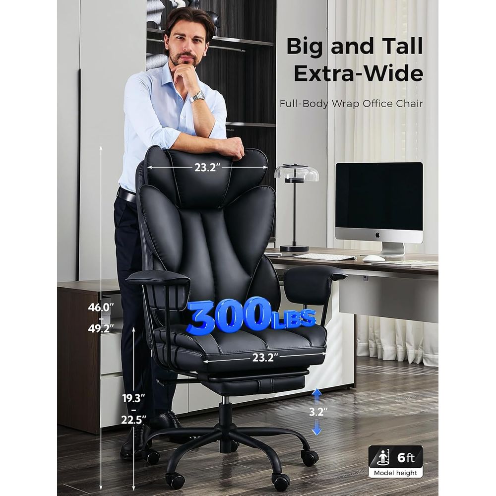 Big and Tall Oice Desk Chair - - Ergonomic Office Chair 评论和价格
