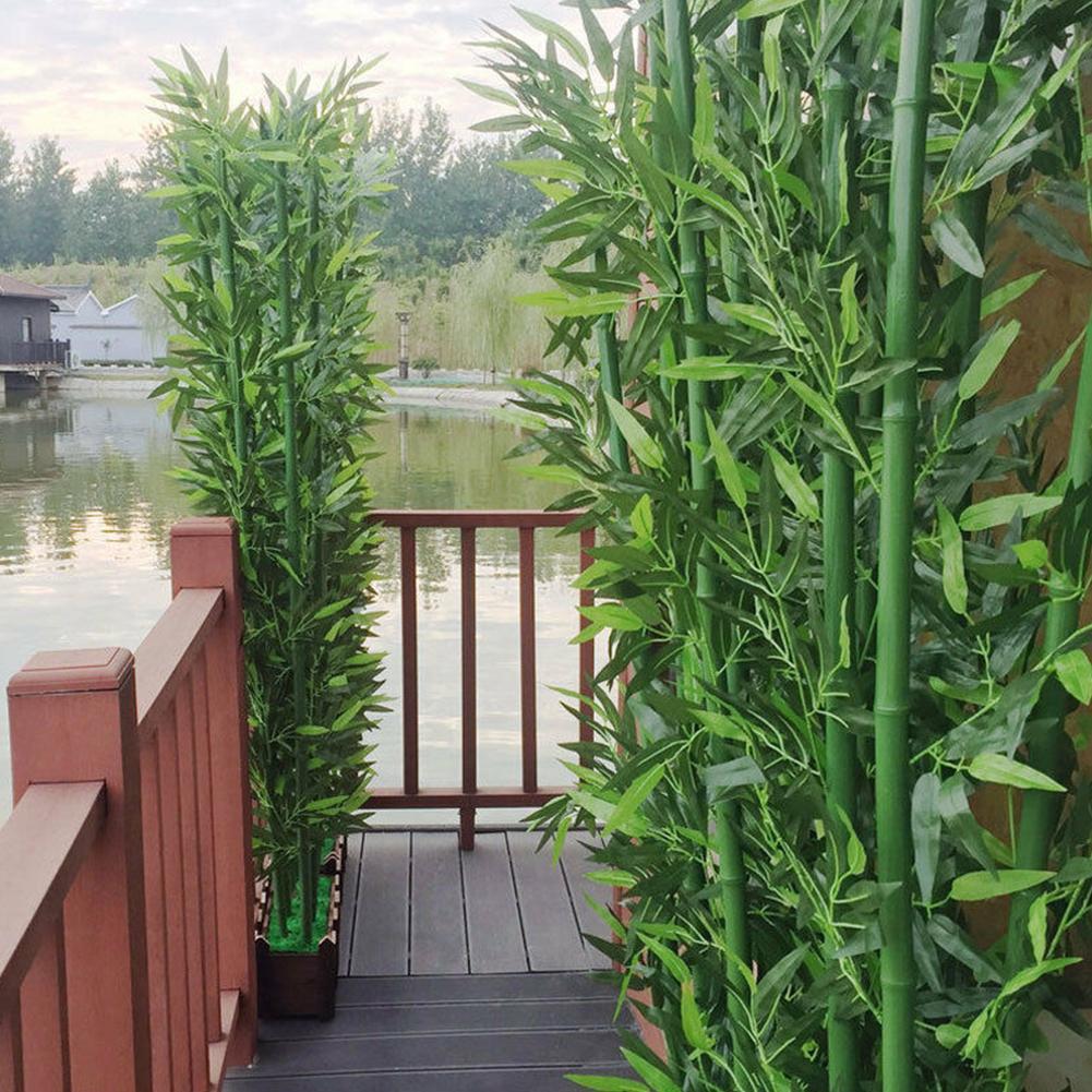 10pcs Artificial Green Bamboo  - Home Office Layout 评论和价格