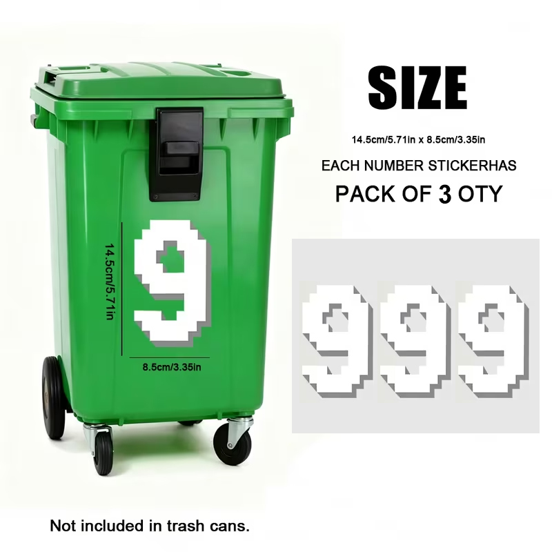 3PCS/Sheet Pixel-style Trash C - Home Office Logo 评论和价格