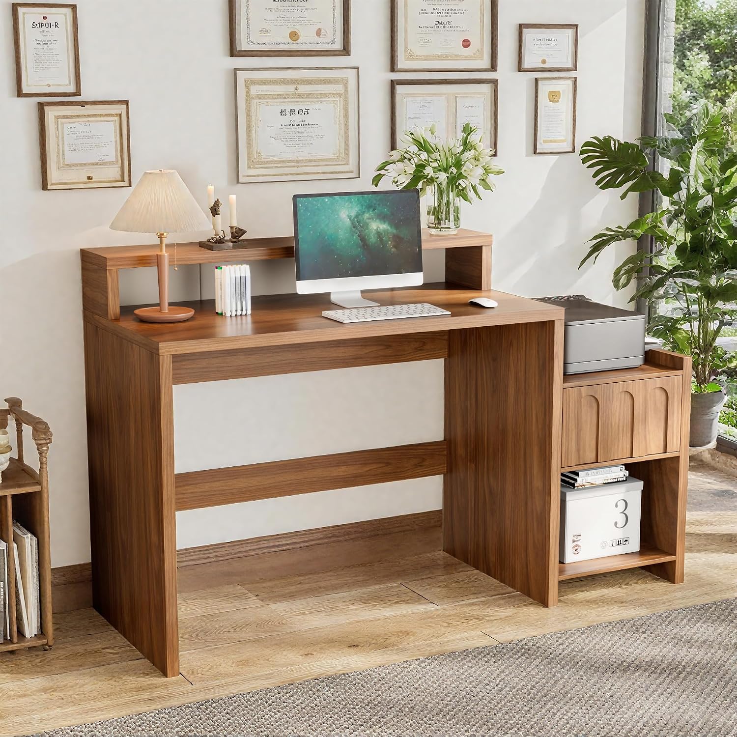 60 Inch Executive Desk with Dr - Home Office Work Table 评论和价格