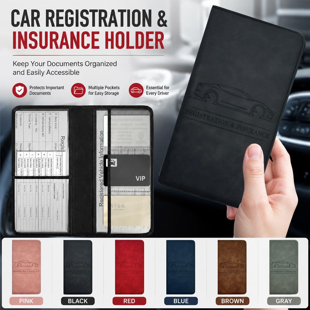 PU Leather Car Registration In - Document Holder Stand 评论和价格