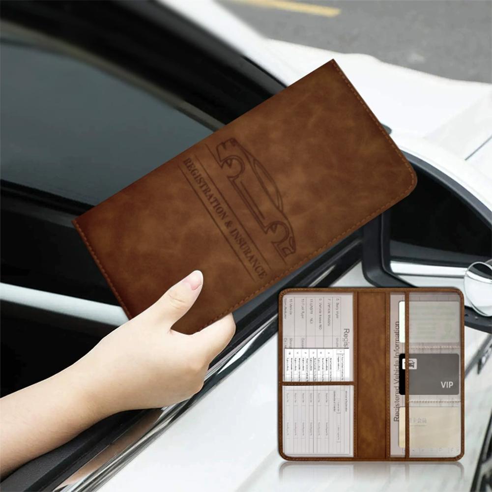PU Leather Car Registration In - Document Holder Stand 评论和价格