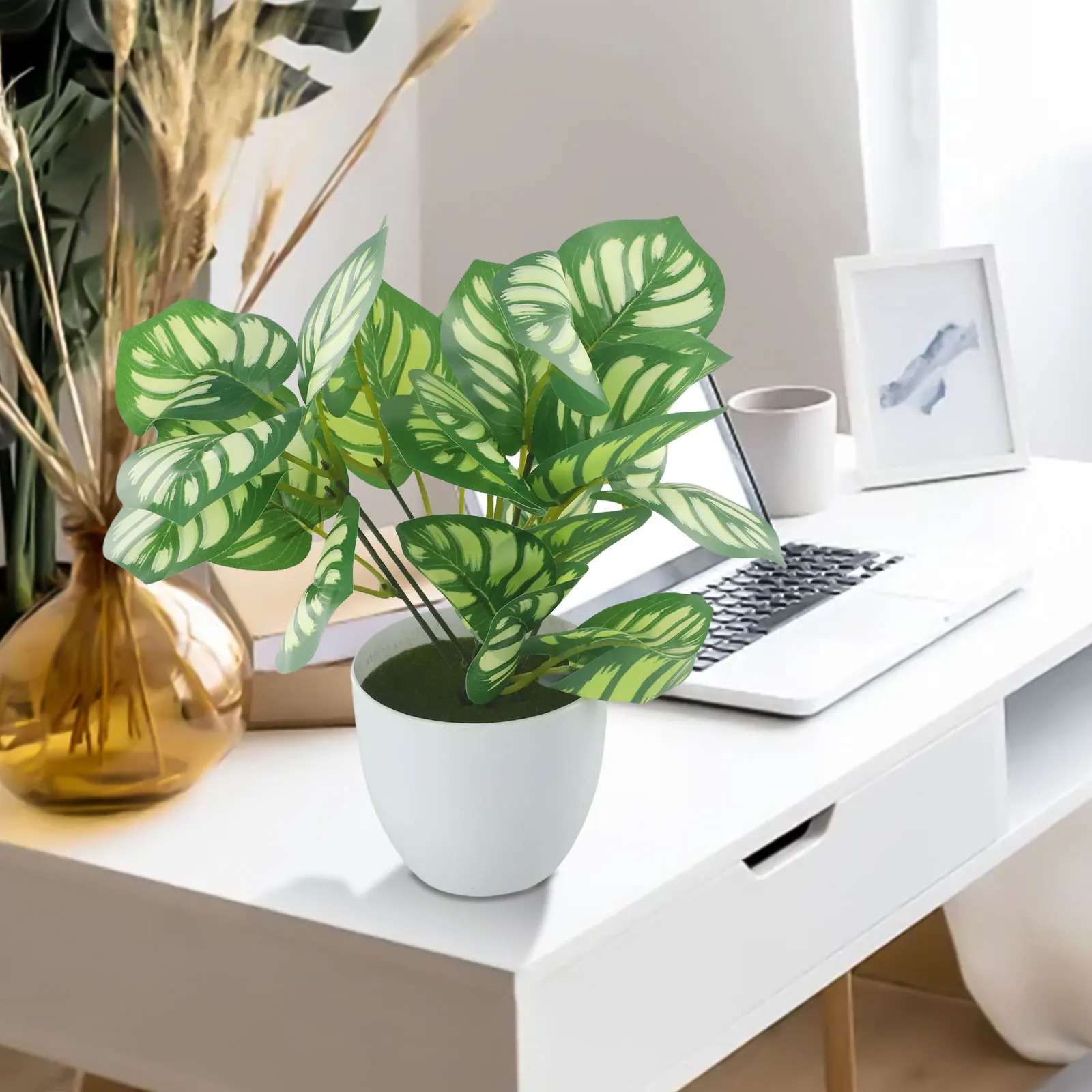 1PC Artificial Foliage Plant P - Home Office Layout 评论和价格