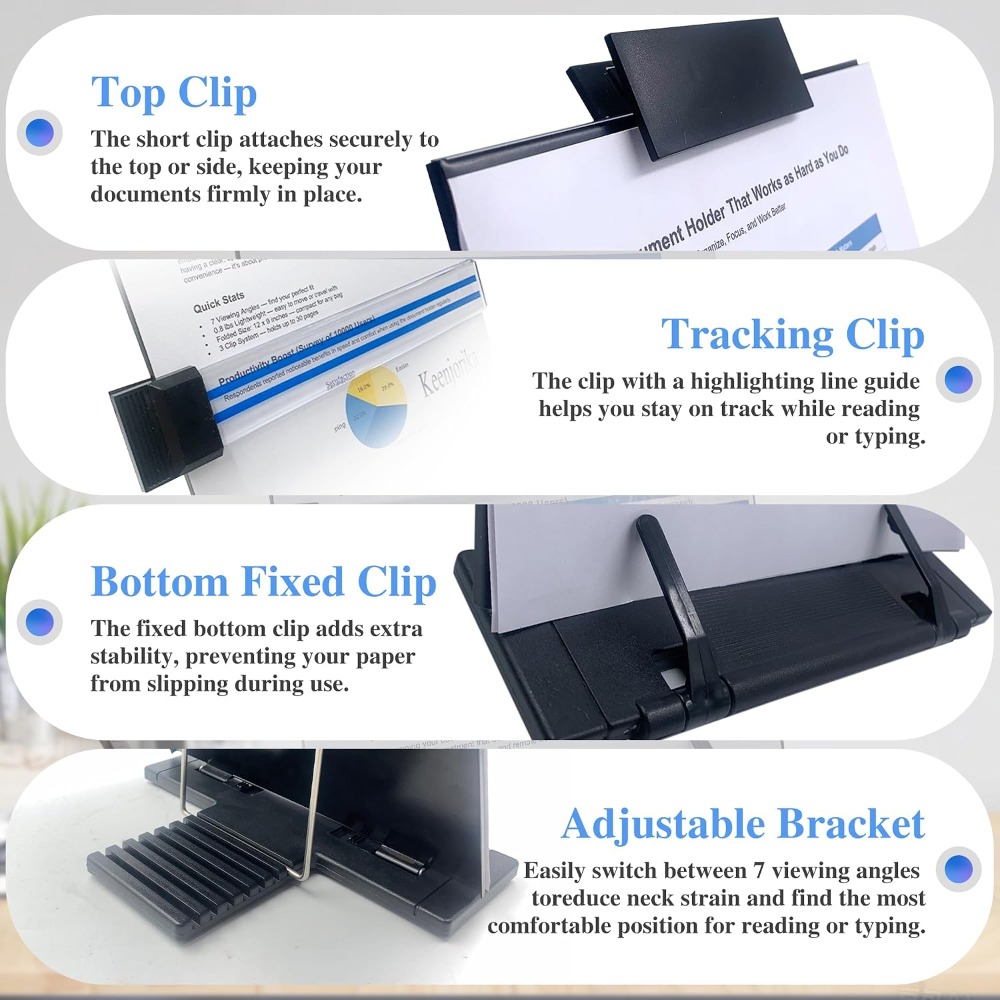 Adjustable 7-Position Desktop  - Document Holder Stand 评论和价格